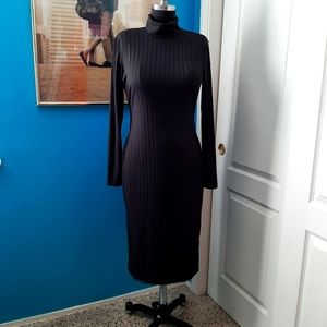 EUC H&M black knit dress size L